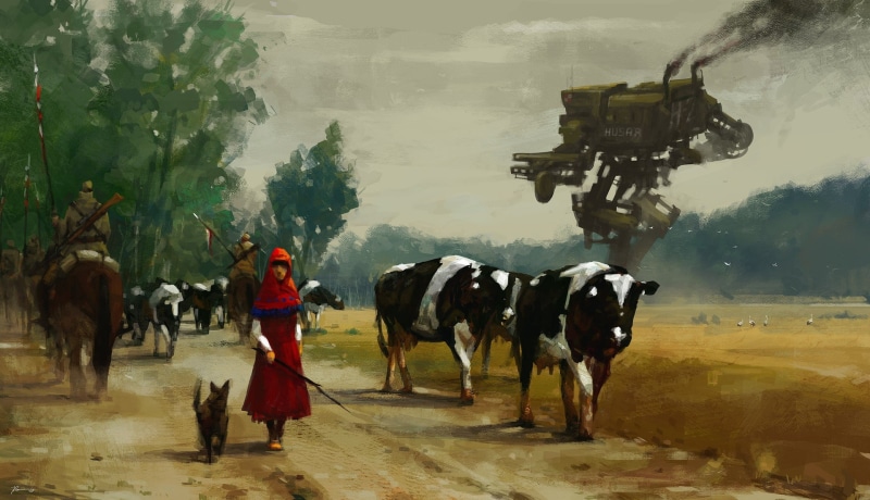 domestic animals, walking, dog, livestock, alternative history, water, real people, 1920, vertebrate, day, animal wildlife, mammal, outdoors, herbivorous