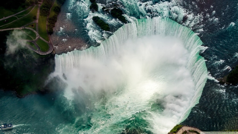 aerial view, outdoors, motion, power, scenics - nature, travel destinations, flowing water, waterfalls, flowing, tourism, blurred motion, environment, power in nature