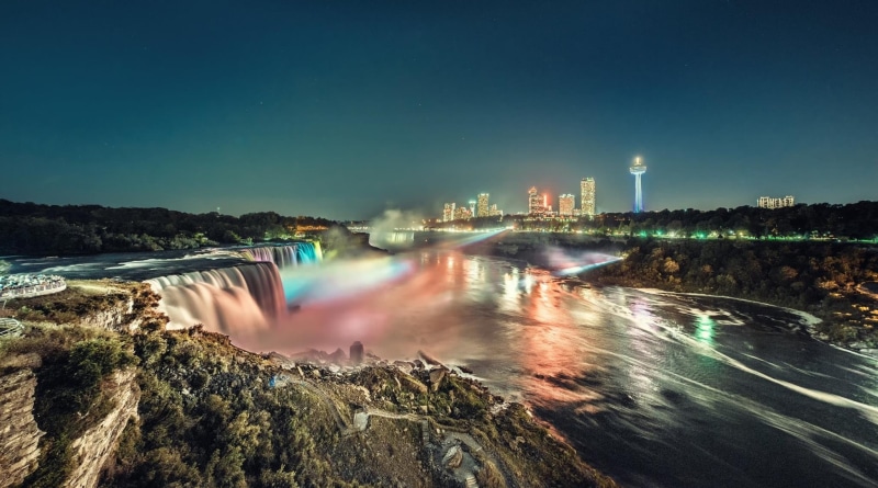 best, niagara, 1080P, falls, Night