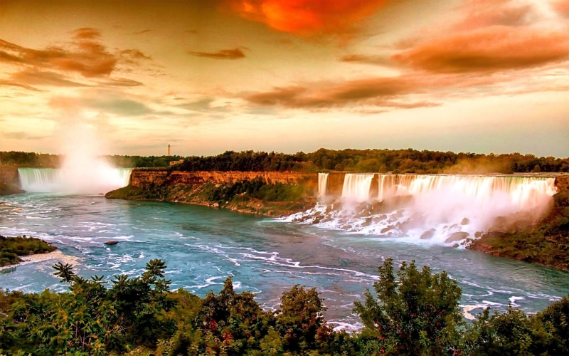 catarata, rio, niagara, 2K, naturaleza