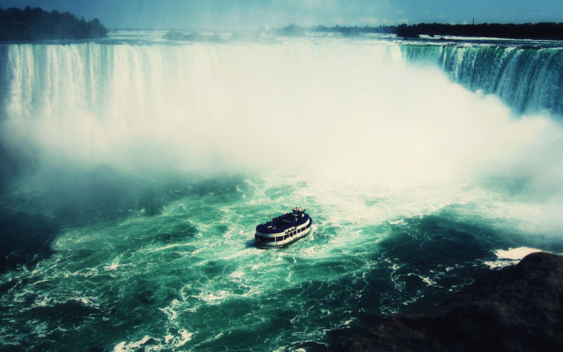 niagara, waterfall, niagra, 1080P, hd, falls, boat, nature