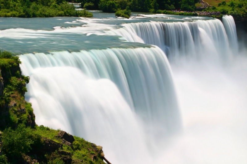 day, Waterfalls, white color, nature, rainforest, environment, motion, no people, blurred motion, flowing water, plant, long exposure, Niagara Falls, beauty in nature
