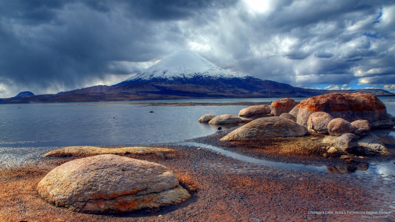 South America, chile, 2K, y, parinacota, arica, chungara, region, lake