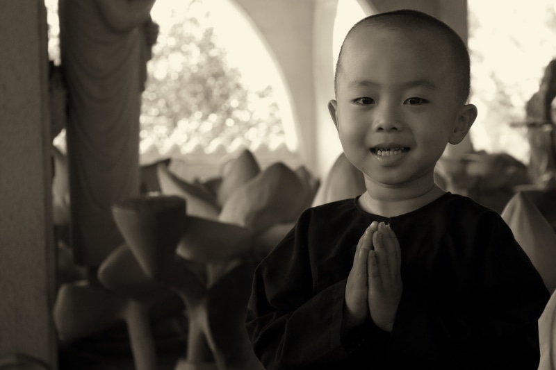 japan, temple, incidental people, portrait, black, crew, monastery, focus on foreground, grayscale, religion, old, photo, travel, religious, monk, burma