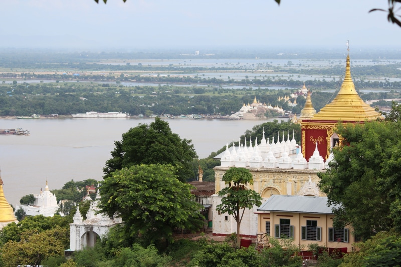 plant, architecture, day, building, 5K, no people, Mandalay, place of worship, outdoors, religion, nature, travel, tourism, Myanmar, river, Irrawaddy