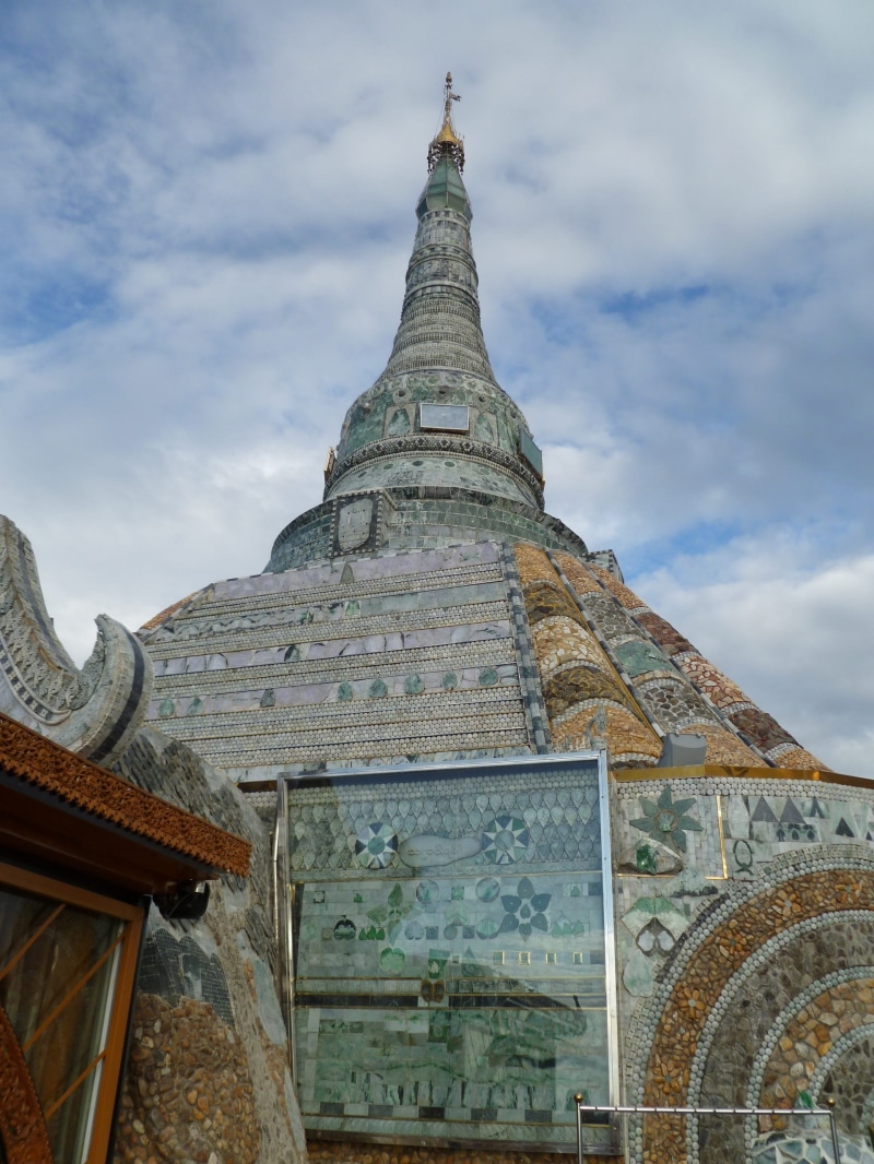 tourism, religion, Temple, no people, building exterior, Jade, built structure, building, day, Myanmar, nature, Mandalay, place of worship, cloud - sky