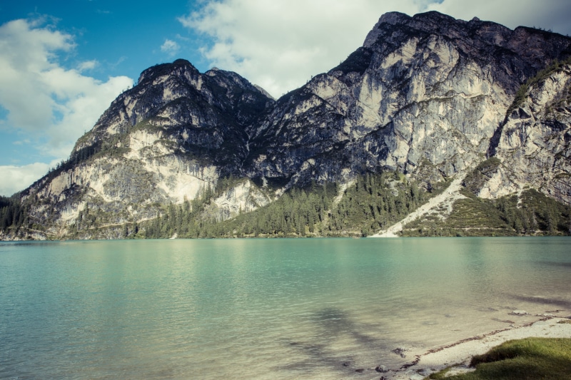 habitat, landscape, mountain range, country, mountain, forest, highlands, waterfront, sky, tranquil scene, remote, expedition, pragser wildsee, nature