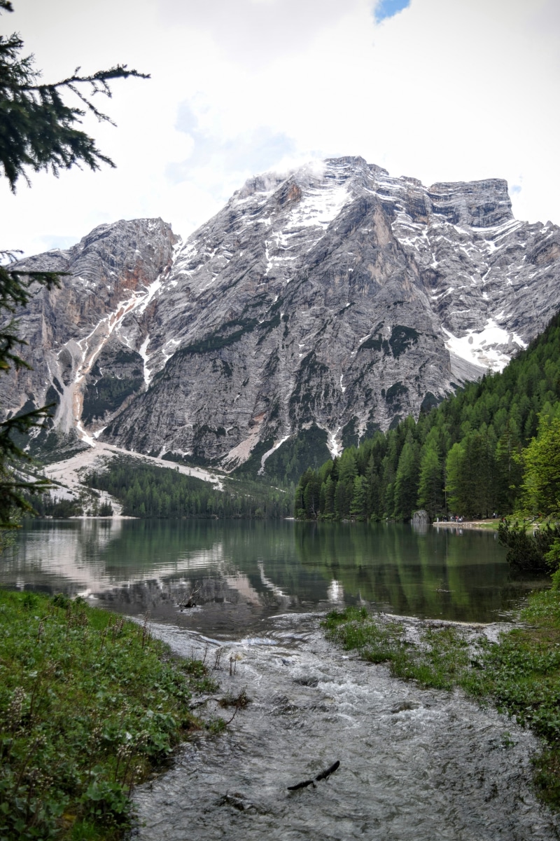 tree, cloud - sky, rock, sky, mountain peak, trentino alto adige, nature, 4K, tranquility, background, tranquil scene, lake, mountains, landscape, mountain