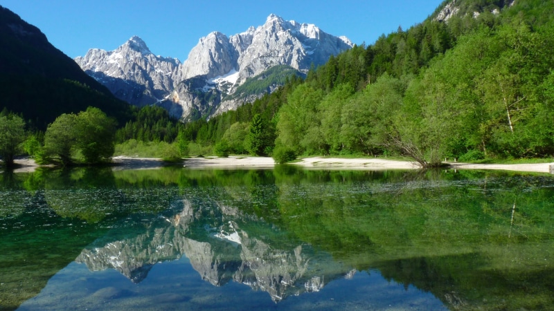 slovenia, tranquil scene, no people, mountain range, outdoors, clean, mountain peak, park, national, lake, sky, reflection, beauty in nature, idyllic, day