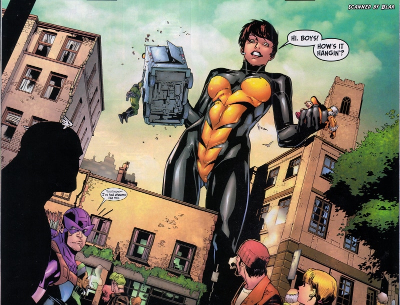representation, giantess, real people, built structure, art and craft, graffiti, building, 2K, day, The Avengers, Hawkeye, male likeness, Marvel Comics