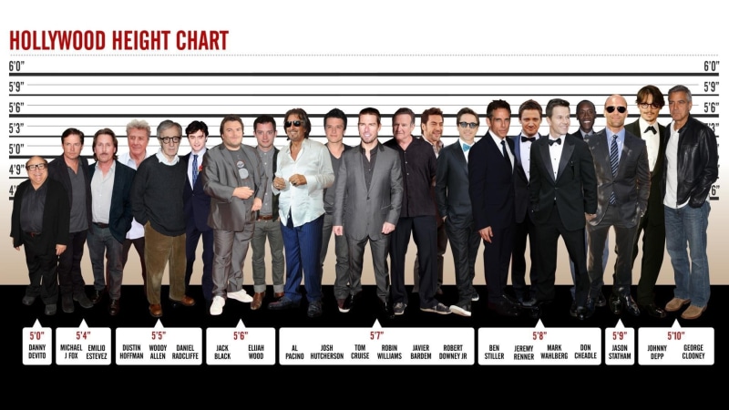 johnny depp, chart, hollywood, 1920x1080, 1080P, height, ben stiller, jeremy renner, male celebrities, elijah wood