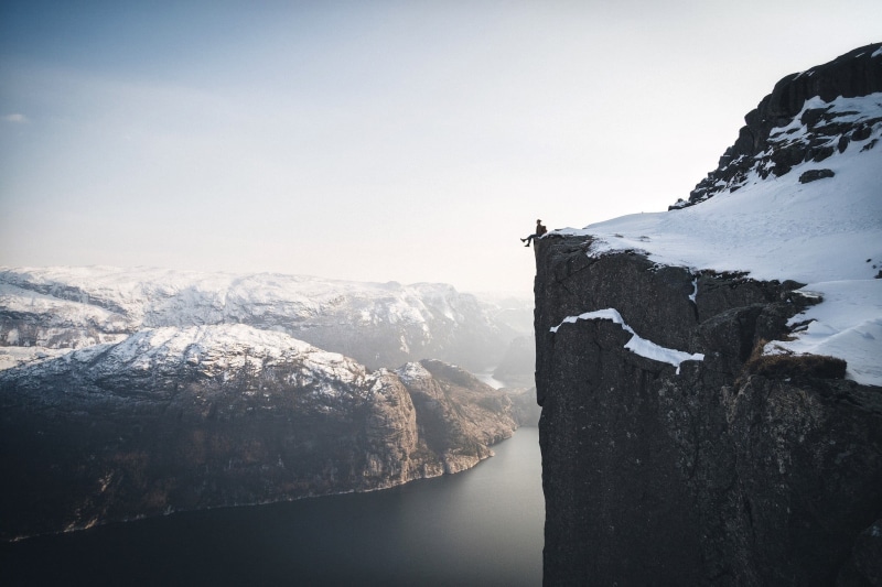mountain, nature, cold temperature, snowcapped mountain, Norway, environment, beauty in nature, clear sky, landscape, 1080P, heights, formation, scenics - nature