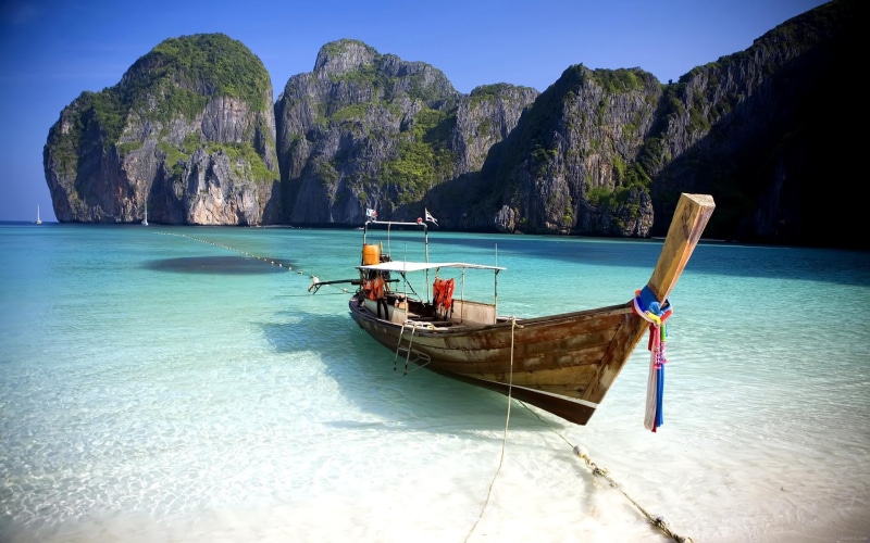 roc, brown, summer, boat, 1080P, holiday, small, sand, beach, wooden