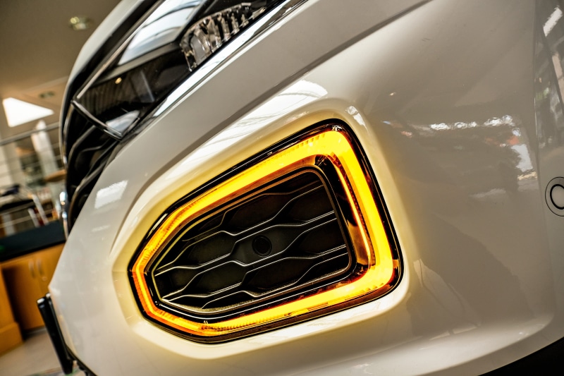 yellow, luxury, metal, transportation, shiny, blinker, close-up, day, auto, silver colored, no people, light, headlight, pkw, land vehicle, clean, volkswagen