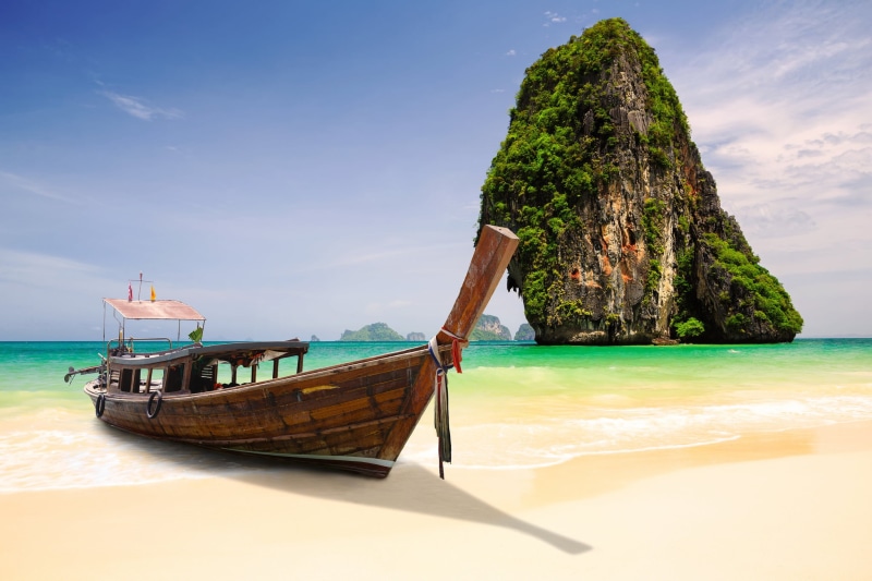 Phang nga Bay, rock, scenics - nature, bay Of Water, brown, travel, asia, tourism, phuket, cliff, summer, rock - Object, vacations, sky, Krabi, water, beach