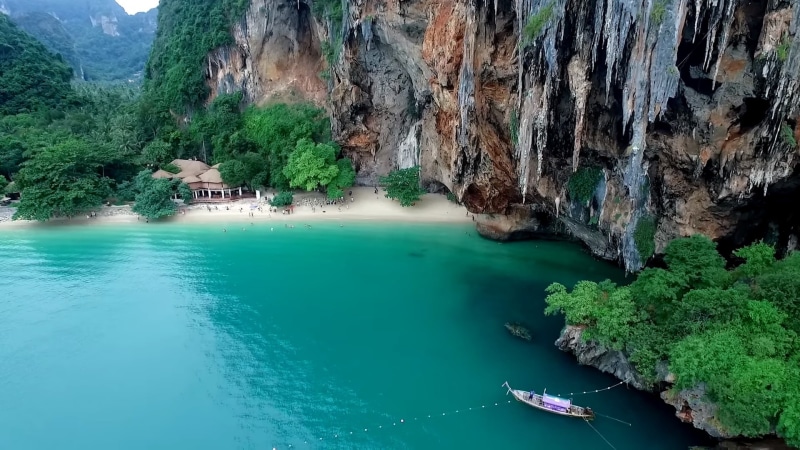 photo, air, 1080P, province, beach, railay, krabi, phi, thailand, islands