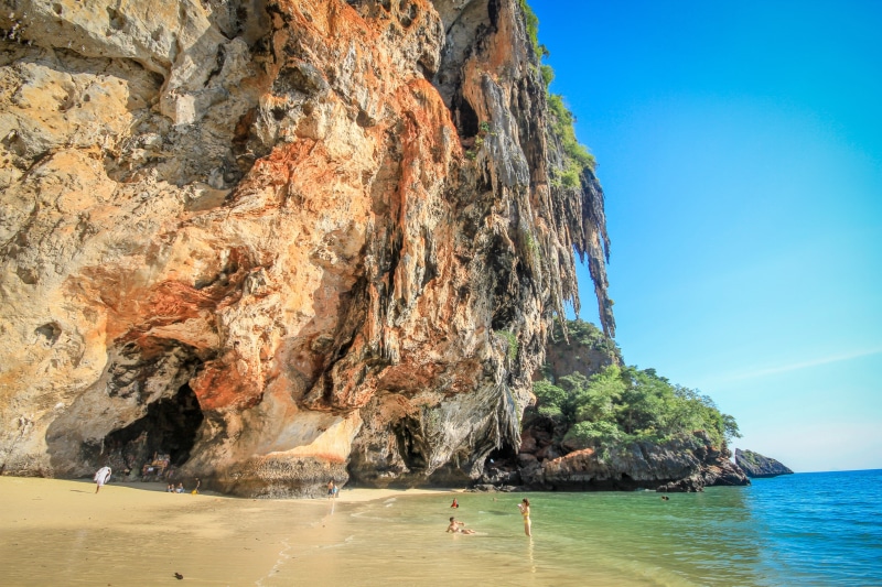 krabi, water, beach, formation, Adventure, outdoors, Around the World, rock, Backgrounds, Asia, Travel, rock - object, Rocks, rock formation, bay, nature