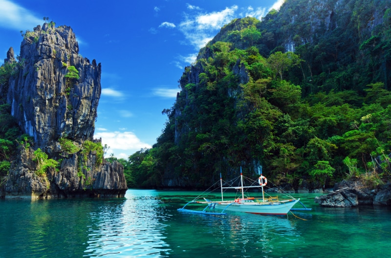 idyllic, water, 2K, scenics - nature, white, seascape, waterfront, mountain, sky, rock - Object, day, lifestyles, thailand, tranquility, non-urban scene