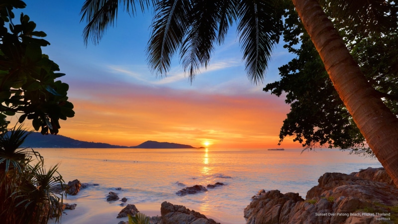 beach, patong, thailand, Beaches, sunset, phuket, 2K