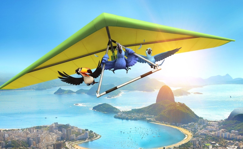 mode of transportation, toco, sky, outdoors, poster, scenics - nature, transportation, Cartoons, Rafael, water, Others, beach, blu, no people, Movie, tranquility