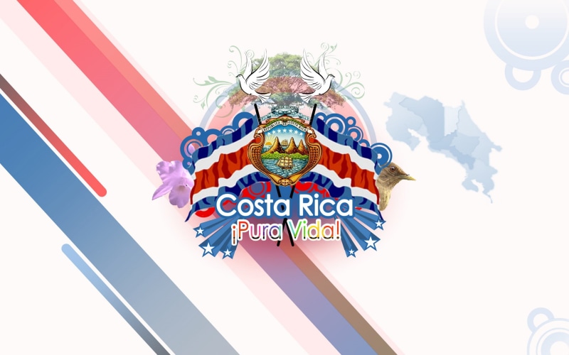 Costa Rica, white background, celebration, no people, low angle view, 1080P, sky, western script, representation, art and craft, multi colored, architecture
