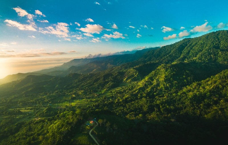 no people, sky, non-urban scene, costa rica, 4K, tranquil scene, outdoors, landscape, idyllic, mountain, day, scenics - nature, high angle view, road