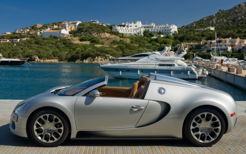 veyron, Bugatti Veyron Cabrio, side, 1080P, sport, bugatti, sardinia, grand, Bugatti Veyron