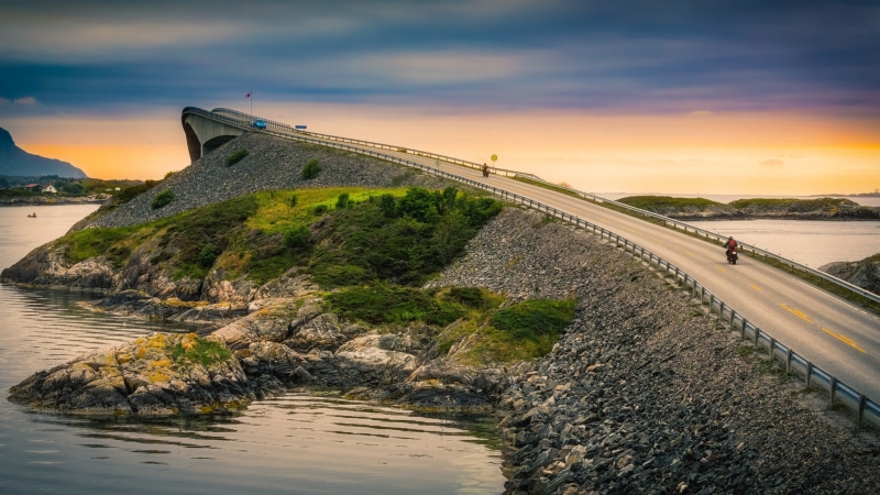 Atlantic Ocean Road, Norway, 1080P, motorcycle