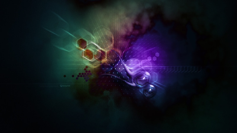 human body part, blue, 2K, light, digital composite, technology, mystery, one person, hand, close-up, hexagon, smoke - physical structure, purple, laser