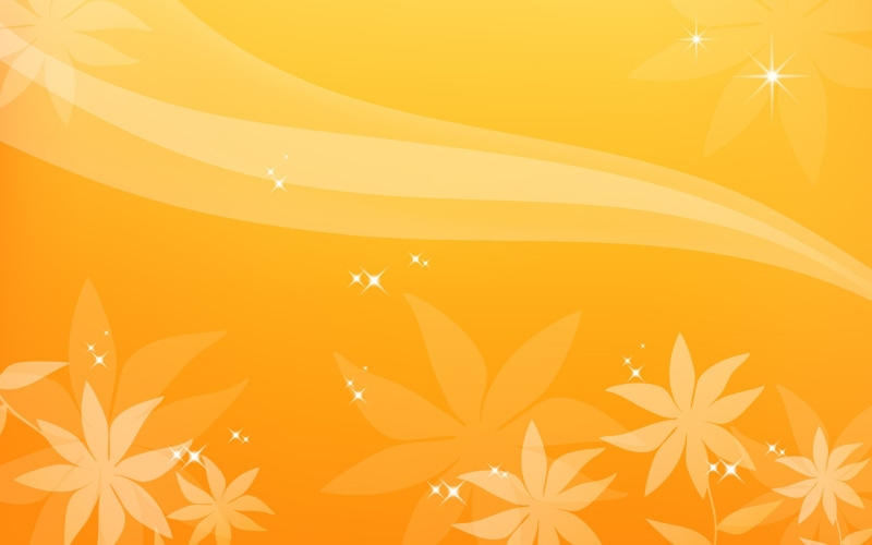 abstract, floral, yellow, vector, pattern, 1080P