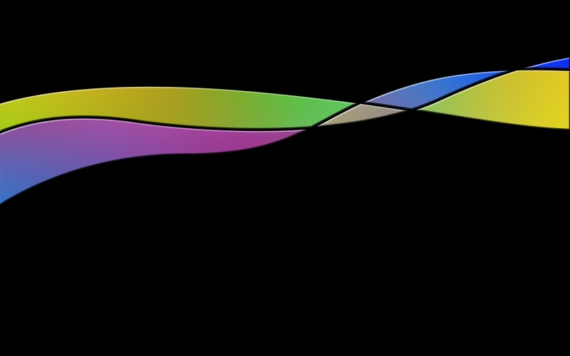 graphics, close-up, black color, back lit, blue, creativity, studio shot, lines, minimalism, yellow, green color, artwork, abstract, wavy, no people, purple
