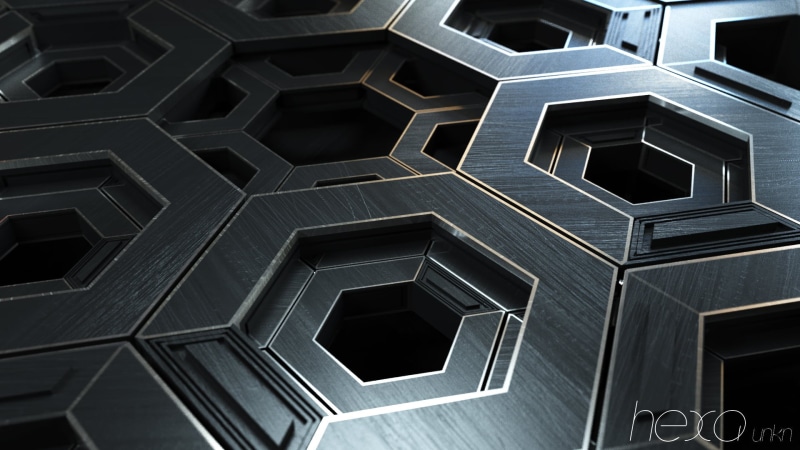 sunlight, science, digital art, three Dimensional, close-up, grid, metal, futuristic, logo, built Structure, steel, day, outdoors, abstract, architecture