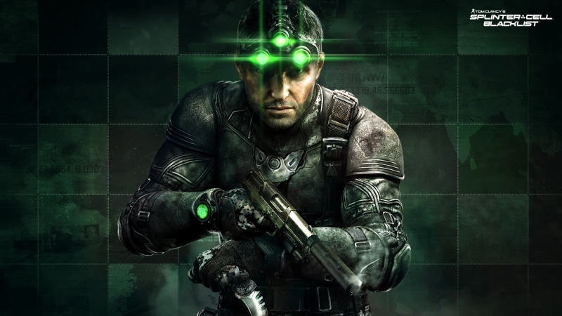 Splinter Cell, front view, technology, one person, black color, Tom Clancys Splinter Cell, standing, serious, portrait, government, clothing, 1080P, waist up