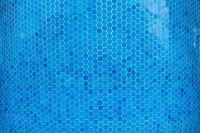 background, clean, milan, slate, details, no people, pool, geometric shape, hexagone, backgrounds, blue, shape, hexagones, indoors, honeycomb, geometry