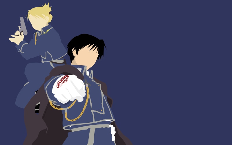 Riza Hawkeye, Roy Mustang, FullMetal Alchemist, 4K
