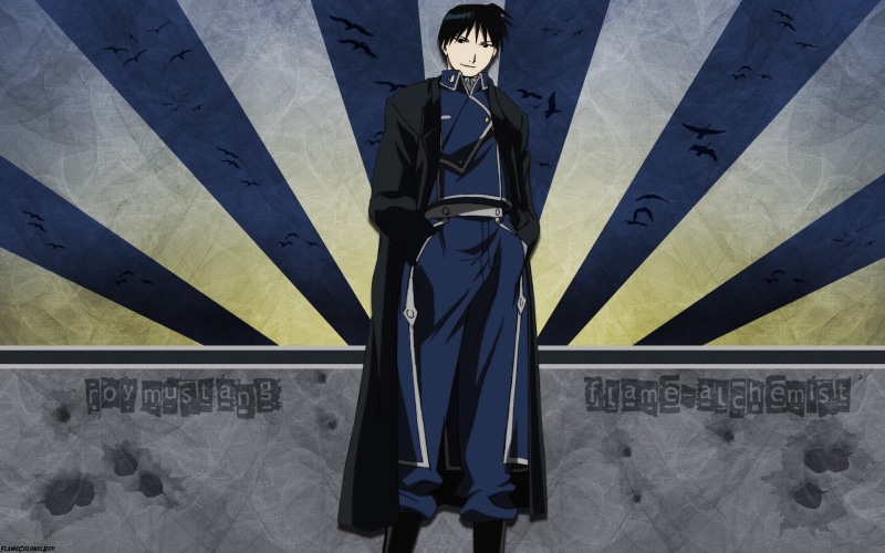no people, clothing, 1080P, Roy Mustang, human representation, anime, standing, day, indoors, wall - building feature, religion, pattern, Full Metal Alchemist