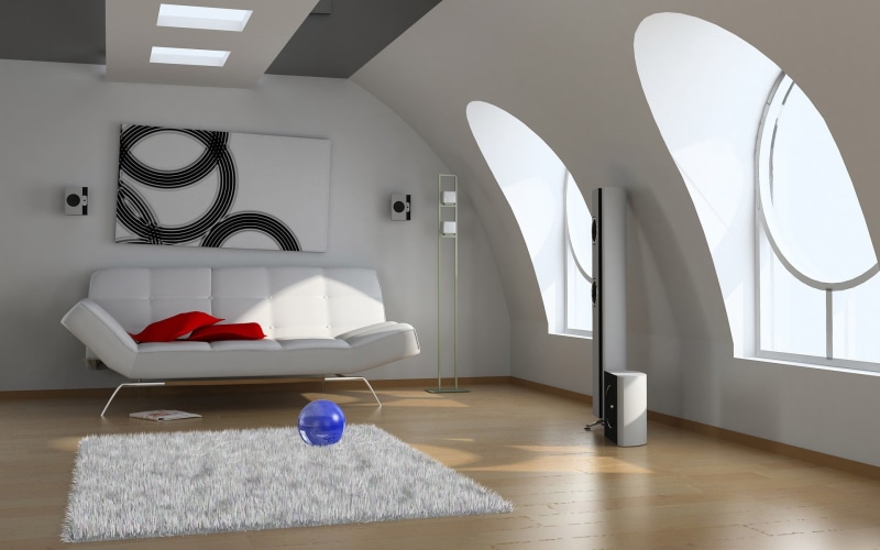 three-dimensional Shape, indoors, modern, seat, domestic Room, decoration, carpet - Decor, white color, white, parquet Floor, luxury, lifestyles, absence