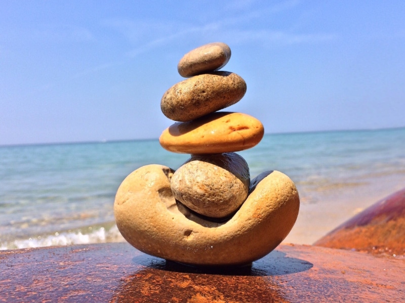 horizon, horizon over water, balancing, land, tranquility, beach, solid, photography, art, rock, beauty in nature, balance, rock - Object, stacked, harmony