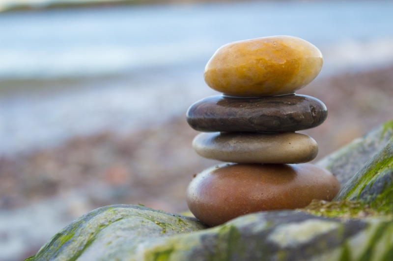 stack, peace, pebble, outdoors, nature, selective focus, land, formation, sky, day, rock - object, beach, rocks, zen, stone - object, serenity, no people