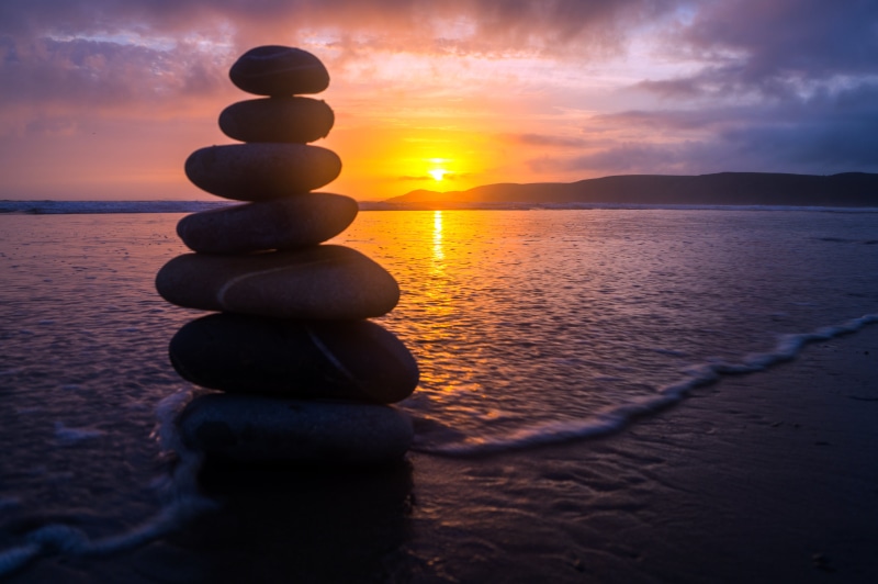 cloud, waves, sea  coast, uk, 5K, pembrokeshire, surf  wave, Contact, blue, beach  sand, newgale, sky, wales, pile, purple, golden, hour, horizon, golden hour