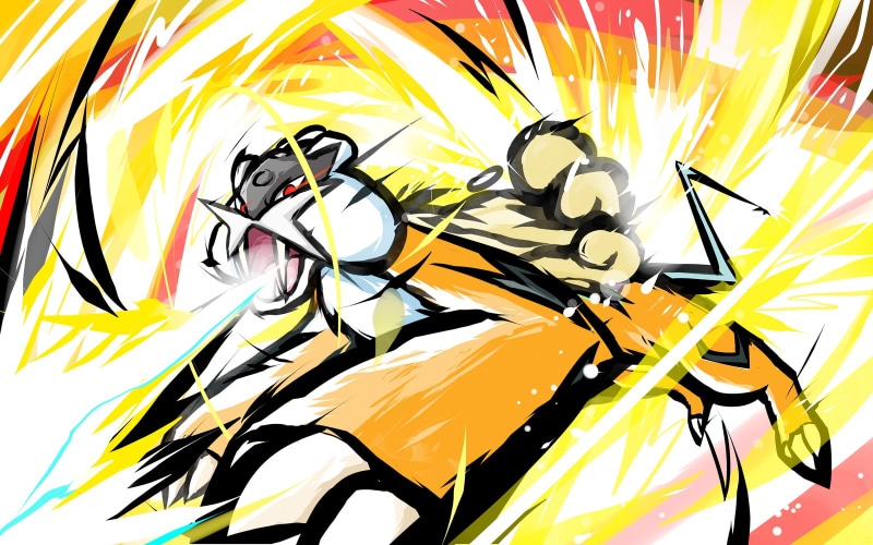 art and craft, Shiny Raikou, Raikou, ishmam, wall - building feature, Pokémon, creativity, yellow, indoors, close-up, pattern, full frame, day, backgrounds