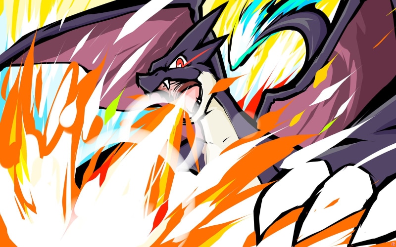 Charizard, Mega Charizard Y, ishmam, Shiny Mega Charizard Y, 720P, Pokémon