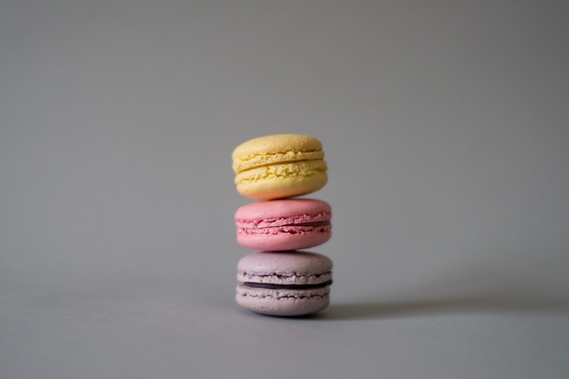 three, minimal, soft focu, variation, food and drink, yellow, balance, macaroons, pastel, stack, freshness, shadow, no people, ready-to-eat, food, macaroon
