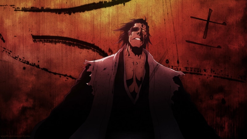 architecture, costume, people, art and craft, horror, animal body part, history, animal wildlife, textured effect, character, 1080P, spooky, Kenpachi Zaraki