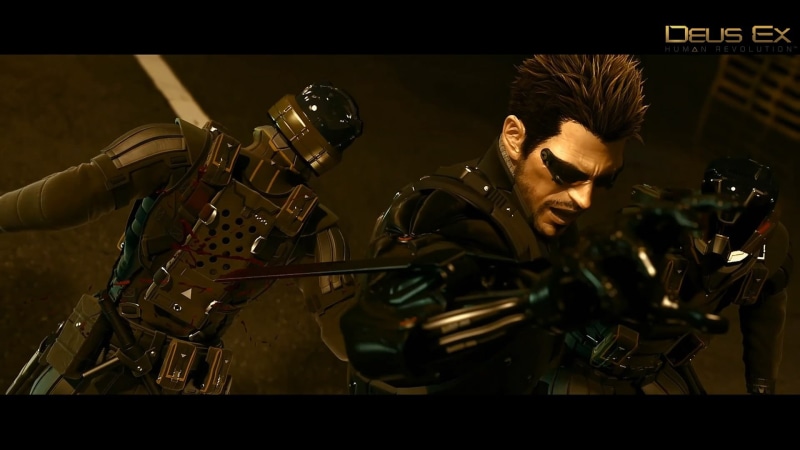 two people, concentration, Deus Ex: Human Revolution, night, young men, men, adult, determination, holding, arts culture and entertainment, waist up, mid adult men