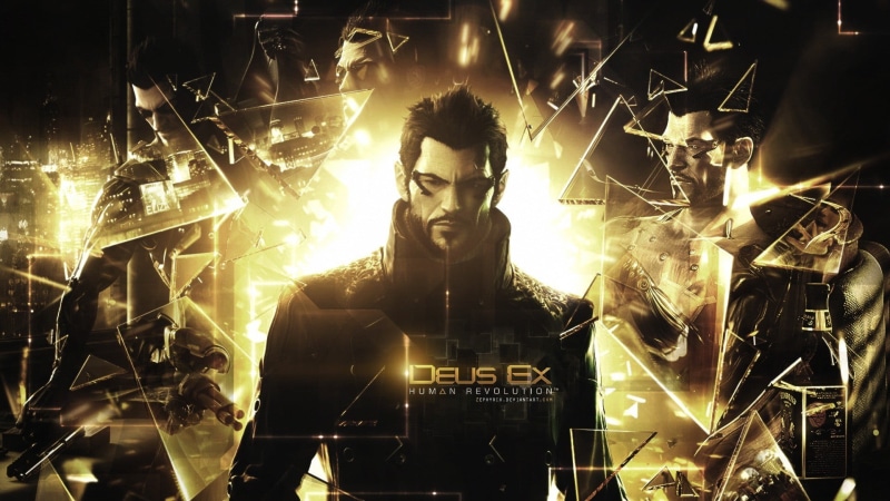 case, digital composite, Deus Ex: Human Revolution, men, light, communication, one person, indoors, black background, arts culture and entertainment, headshot