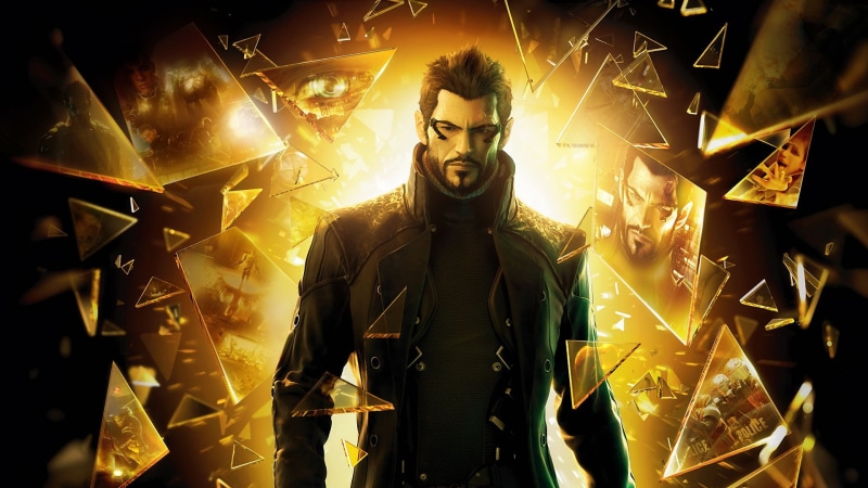 casual clothing, men, illuminated, lifestyles, Deus Ex: Human Revolution, three quarter length, young men, one person, front view, cyberpunk, standing