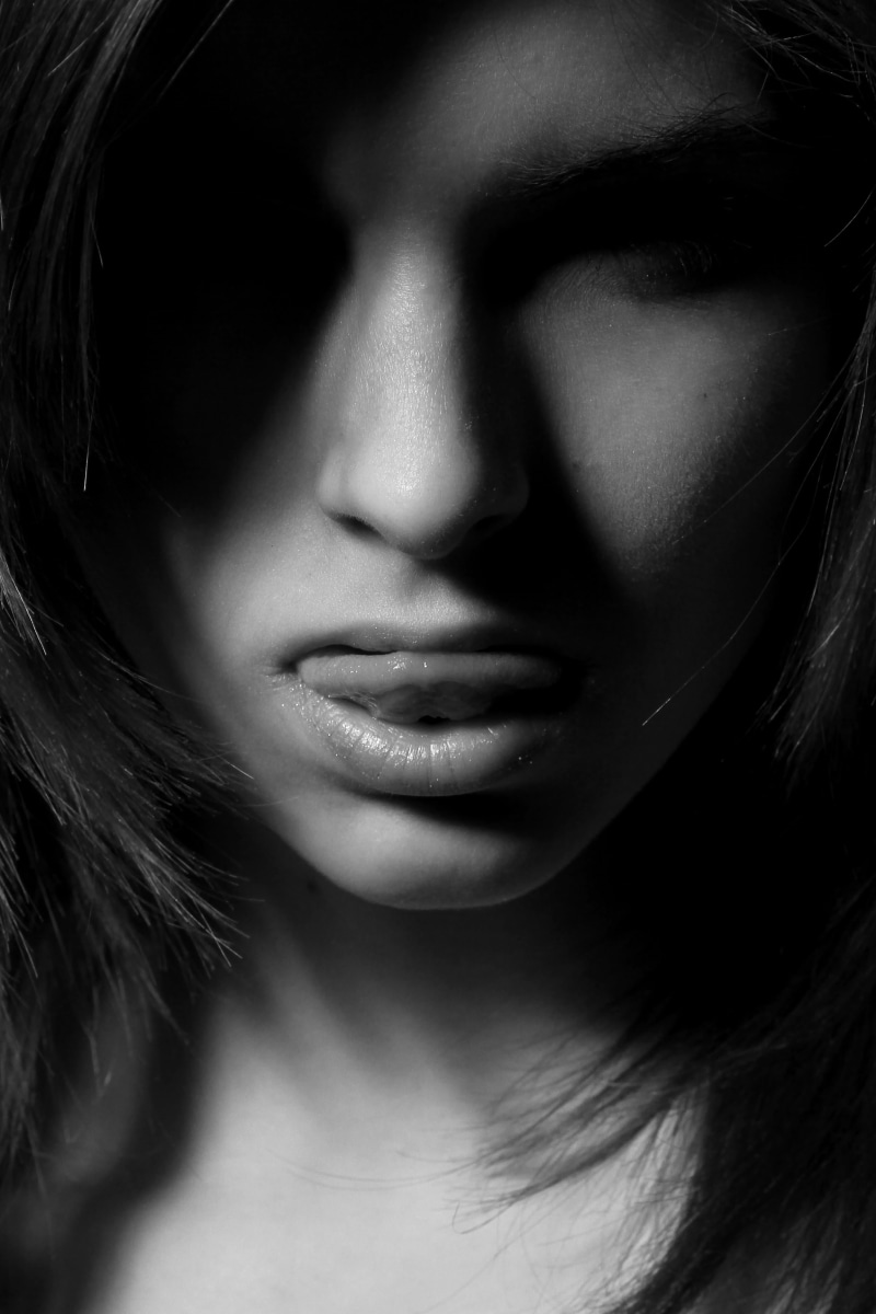 eyes, black and white, photography, grayscale, fashion shoot, body part, lip, young model, model, aesthetics, young adult, human, depression - sadness