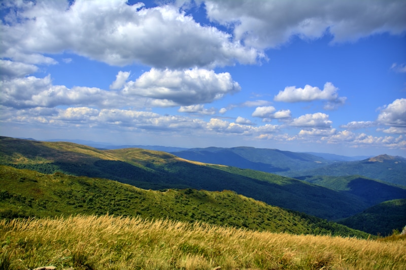 land, rolling landscape, mountain range, non-urban scene, time of year, day, view, green, beech berdo, 5K, tourism, idyllic, environment, sunny, green color
