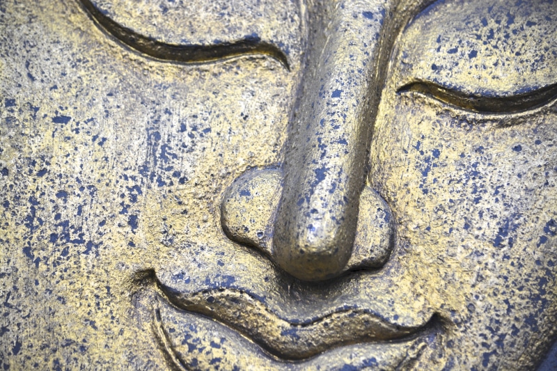 close-up, smile, relaxation, gold, high angle view, day, connection, full frame, textured, chain, asia, decline, symbol, 5K, spiritual, buddhism, outdoors